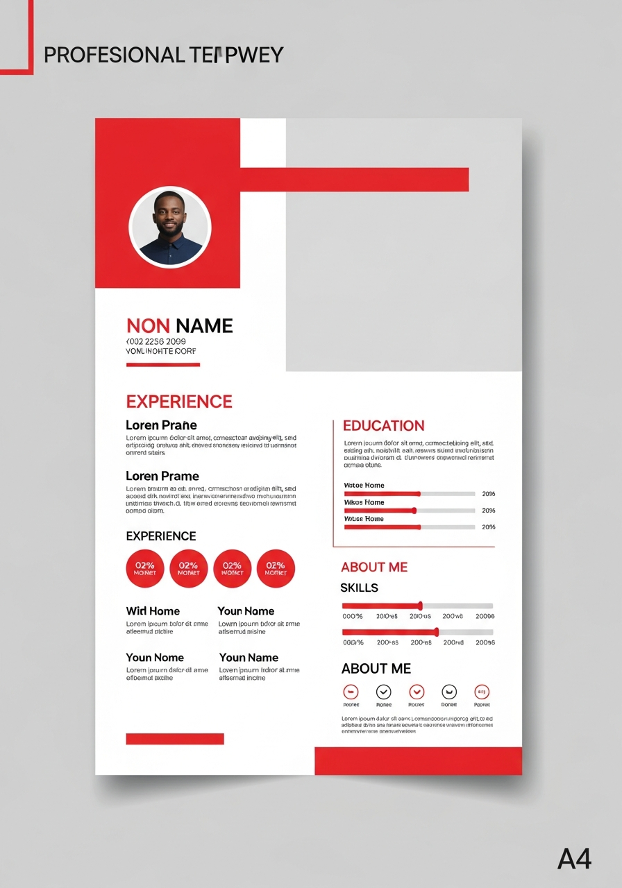Bold CV template preview