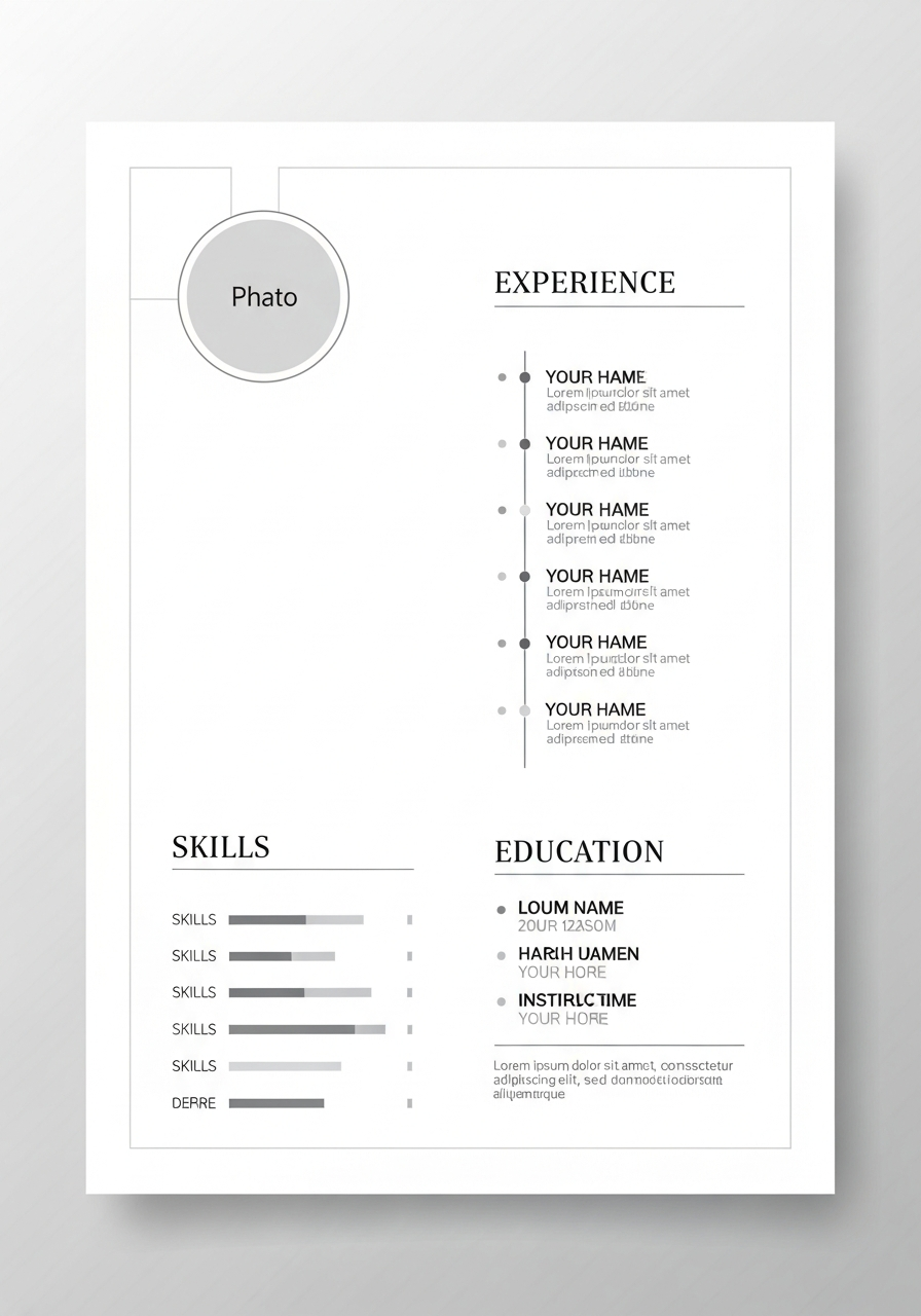 Minimal CV template preview