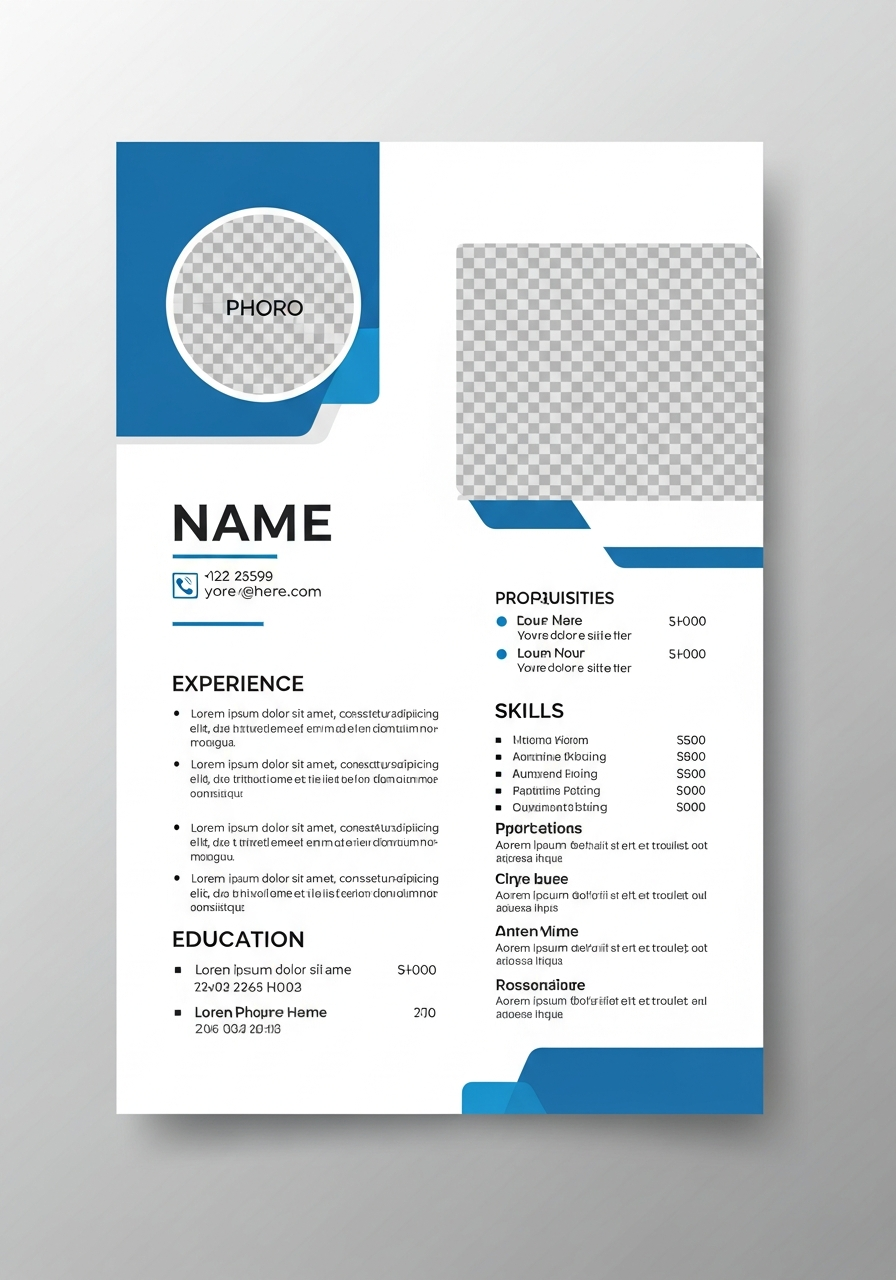 Modern CV template preview