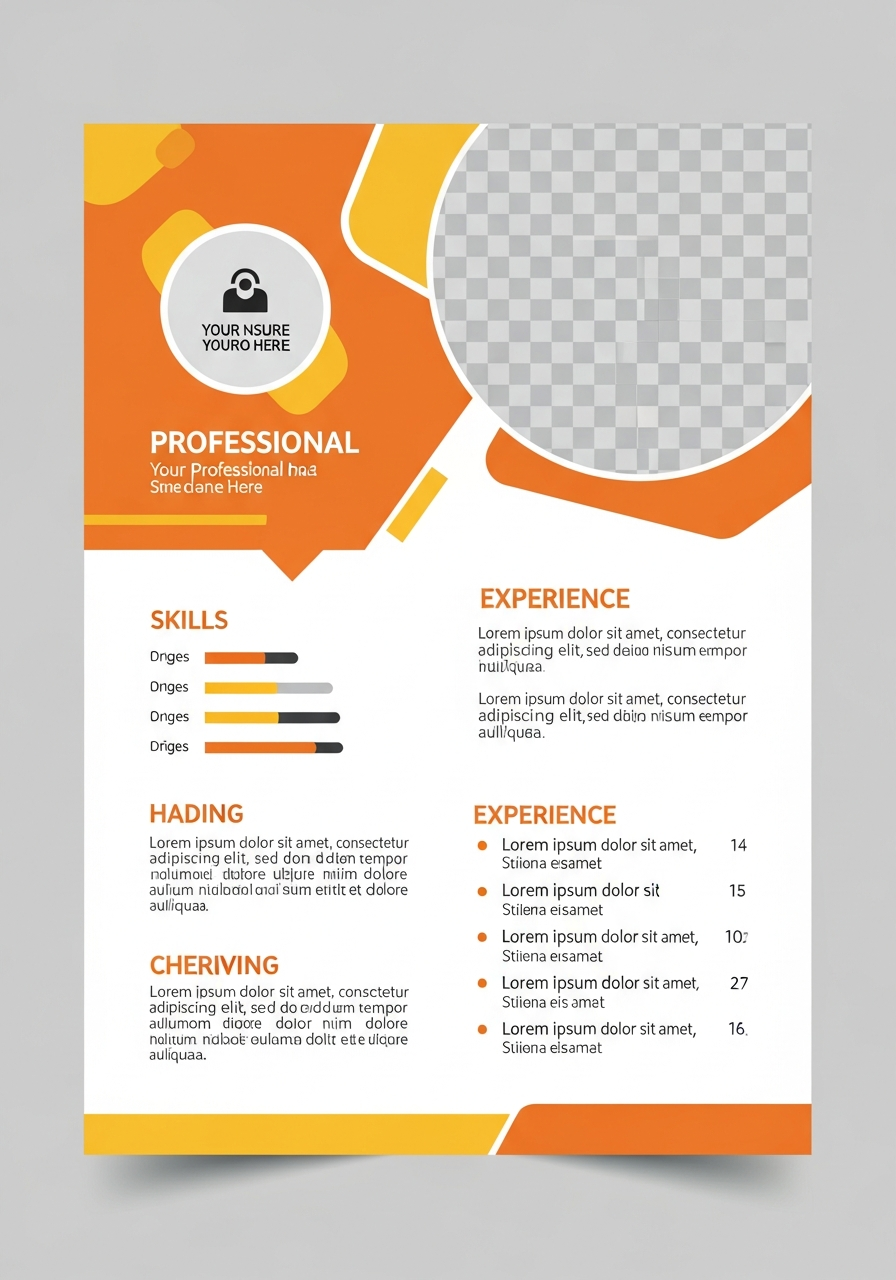 Vibrant CV template preview